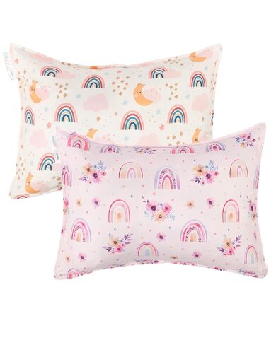 ALVABABY Toddler Pillowcases Stretchy Soft Fit 13"x 18" or 12"x16" Kids Pillow Cover Envelope 2 Pack for Girl Boy Travel in Kuwait