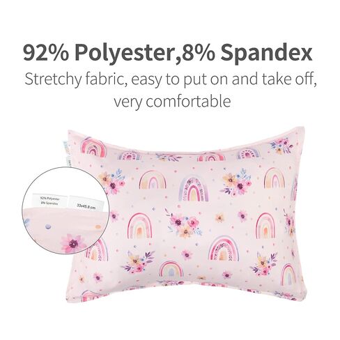 ALVABABY Toddler Pillowcases Stretchy Soft Fit 13"x 18" or 12"x16" Kids Pillow Cover Envelope 2 Pack for Girl Boy Travel in Kuwait