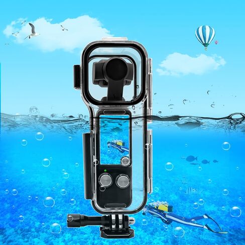 PULUZ Waterproof Case for DJI Osmo Pocket 3, 147FT/45M Diving Housing | Underwater Dive Case, Tempered Glass Lens, 95%+ Light Transmission, Anti-Fog Design, Durable Protection & Easy Control in Kuwait