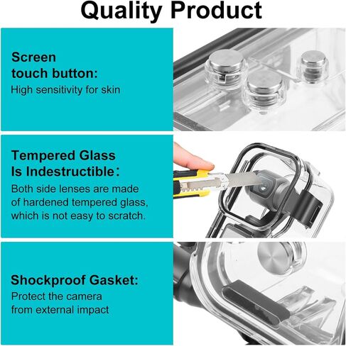 PULUZ Waterproof Case for DJI Osmo Pocket 3, 147FT/45M Diving Housing | Underwater Dive Case, Tempered Glass Lens, 95%+ Light Transmission, Anti-Fog Design, Durable Protection & Easy Control in Kuwait