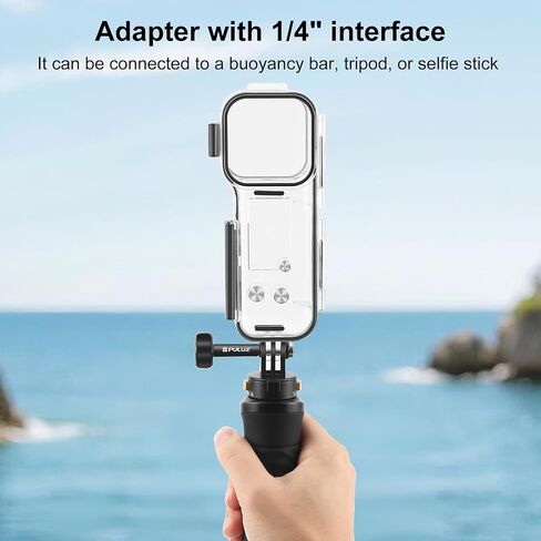 PULUZ Waterproof Case for DJI Osmo Pocket 3, 147FT/45M Diving Housing | Underwater Dive Case, Tempered Glass Lens, 95%+ Light Transmission, Anti-Fog Design, Durable Protection & Easy Control in Kuwait