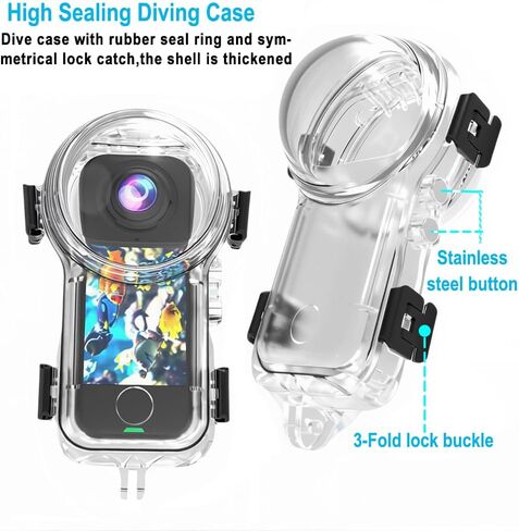 50M/164FT Underwater Invisible Dive Case for Insta360 X4 Air | Waterproof Diving Housing Protective Shell with Bracket for Insta 360 X4 Air Camera Accessories,Not for Insta360 X4 in Kuwait