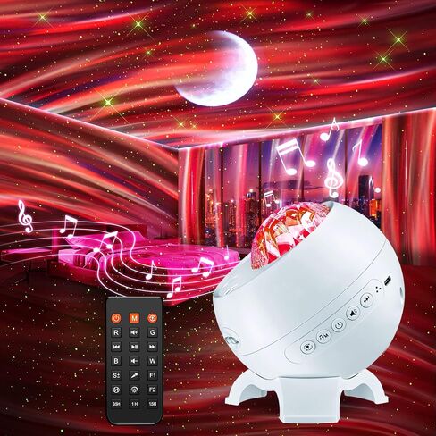 Baby Sound Machine with Night Light Projector,30 Sounds White Noise Machine | 31 Colors&4 Films,Remote,Timer,3 Brightness,360° Rotation,Sleep Soother,Baby Toys,Baby Shower Gifts,Sensory Light Autism Toys in Kuwait