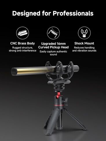 SYNCO D2 Wireless Shotgun Microphone Hypercardioid Condenser Mic | Wireless Camera Microphone, Hypercardioid Pickup, Low Latency Audio, DSLR Video Recording, for Camera Film Interview ENG/EFP in Saudi Arabia