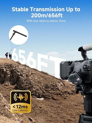 SYNCO D2 Wireless Shotgun Microphone Hypercardioid Condenser Mic | Wireless Camera Microphone, Hypercardioid Pickup, Low Latency Audio, DSLR Video Recording, for Camera Film Interview ENG/EFP in Saudi Arabia