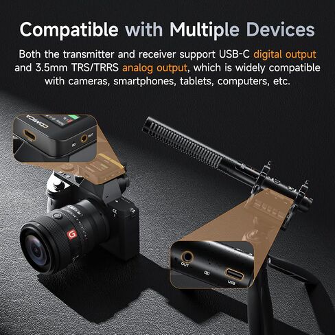COMICA VM40 Shotgun Microphone – 48kHz/32-bit Float Recording, Wired & Wireless Modes, 32GB Onboard Storage – Compatible with Canon, Nikon, Sony Cameras & Camcorders for YouTube, Interviews & Filming in Kuwait