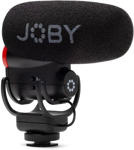 Joby Wavo Plus, On-Camera Vlogging Microphone, Super Cardioid Microphone with Live Audio Monitoring, High-Pass Filter, Auto-Power Mode, LED Battery Level, for Compact Cameras… in Kuwait