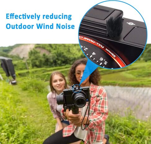 YOUSHARES Camera Mic Windscreen, 10 PCS Fur Wind Muff Wind Cover for Sony RX1 RX10 RX100 Digital Compact Cameras Built-in Microphone Outdoor Wind Filter in Kuwait