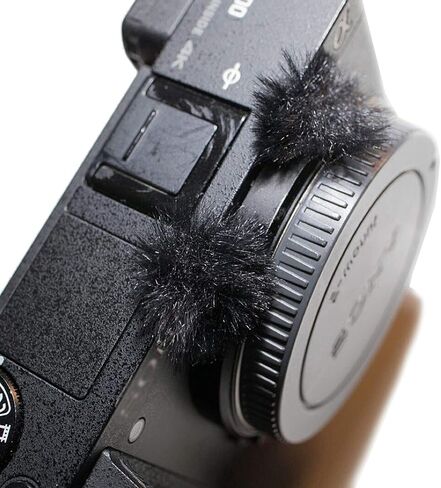 YOUSHARES Camera Mic Windscreen, 10 PCS Fur Wind Muff Wind Cover for Sony RX1 RX10 RX100 Digital Compact Cameras Built-in Microphone Outdoor Wind Filter in Kuwait