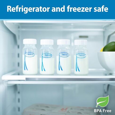 Dr. Brown's Breast Milk Collection Bottles with Storage Caps, Breast Pumps Compatible, Collect, Store, and Keep Milk Fresh, BPA Free – 4-Pack in Kuwait