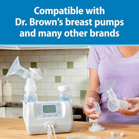 Dr. Brown's Breast Milk Collection Bottles with Storage Caps, Breast Pumps Compatible, Collect, Store, and Keep Milk Fresh, BPA Free – 4-Pack in Kuwait
