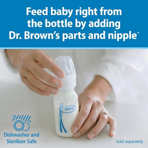 Dr. Brown's Breast Milk Collection Bottles with Storage Caps, Breast Pumps Compatible, Collect, Store, and Keep Milk Fresh, BPA Free – 4-Pack in Kuwait