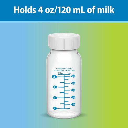 Dr. Brown's Breast Milk Collection Bottles with Storage Caps, Breast Pumps Compatible, Collect, Store, and Keep Milk Fresh, BPA Free – 4-Pack in Kuwait