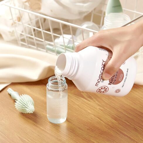 Momcozy Bottle Brush Cleaning Fluid, Powerful Cleaning with Natural Foam, Suitable for Momcozy Press Foaming Clean Bottle Brush Set, 11.9 Ounces | Suitable for Momcozy Brush Sets, Grease-Cutting Foam, Rinse-Free Residue, Mild for Baby Bottles & Utensils,  in Kuwait