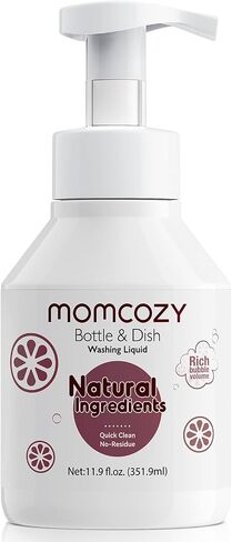 Momcozy Bottle Brush Cleaning Fluid, Powerful Cleaning with Natural Foam, Suitable for Momcozy Press Foaming Clean Bottle Brush Set, 11.9 Ounces | Suitable for Momcozy Brush Sets, Grease-Cutting Foam, Rinse-Free Residue, Mild for Baby Bottles & Utensils,  in Kuwait