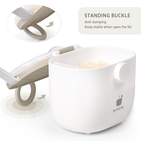 Termichy Baby Formula Dispenser for Travel: Portable Container with Scoop | 8.8oz(250g) Formula Container with Carry Handle for Weekend Trips & Overnight - Leak-Proof Silicone Seal Keeps Powder Fresh in Kuwait