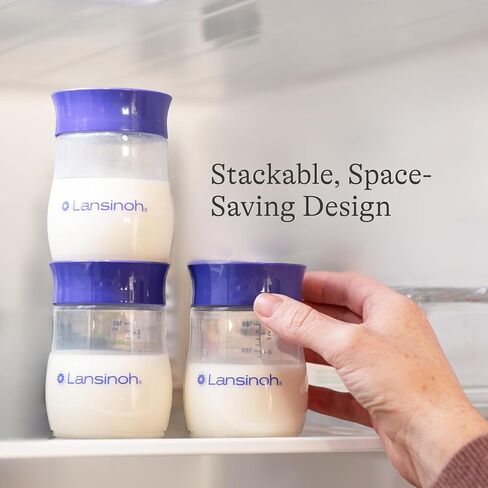 Lansinoh Breastmilk Storage Bottles | 4-Pack 5oz BPA & BPS-Free | Pump-to-Storage Feeding Bottles | Compatible with Lansinoh Breast Pumps and Nipples in Kuwait