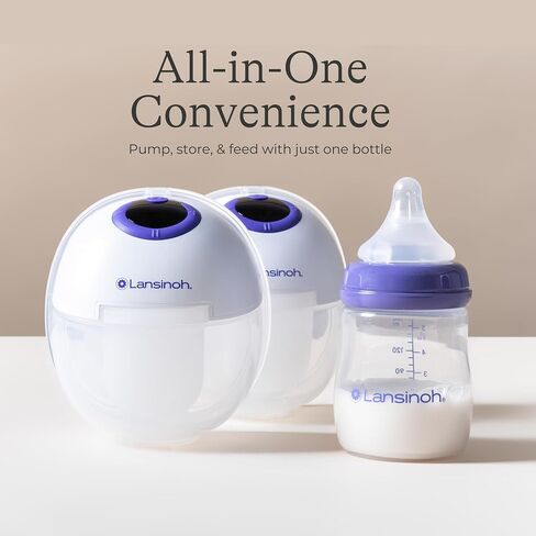 Lansinoh Breastmilk Storage Bottles | 4-Pack 5oz BPA & BPS-Free | Pump-to-Storage Feeding Bottles | Compatible with Lansinoh Breast Pumps and Nipples in Kuwait