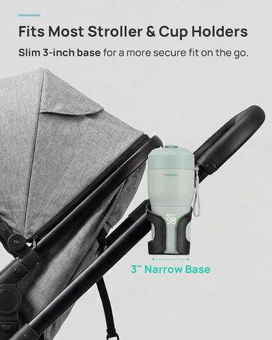 Papablic Pro Portable Bottle Warmer for Travel – 2X Faster Heating, 5 Temp Settings, Baby Milk & Formula Warmer On the Go, Long Battery Life, Mint Green in Kuwait