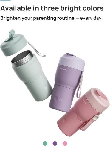 Papablic Pro Portable Bottle Warmer for Travel – 2X Faster Heating, 5 Temp Settings, Baby Milk & Formula Warmer On the Go, Long Battery Life, Mint Green in Kuwait