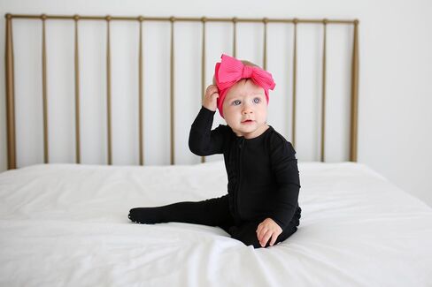 Posh Peanut Viscose Derived from Bamboo Baby Infant Girls Footie Pajamas | Ruffle Bodice With 2-Way Zipper for Easy Access, Footed Grips, True To Size Snug Fit, And Easy Care Wash in Kuwait