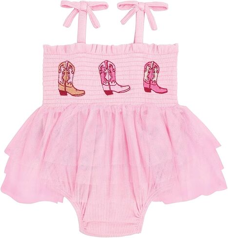 Mud Pie Baby Girl Boots Tutu Crawler in Kuwait