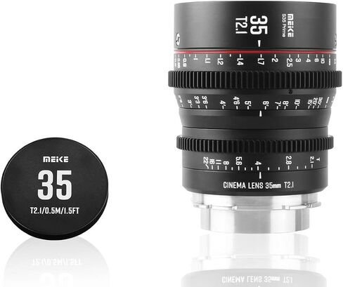 Meike 75mm T2.1 Super 35 Prime Manual Focus Cinema Lens for PL-Mount Cine Camera Compatible with C700 PL, ARRI Amira, Alexa Mini etc. in Kuwait