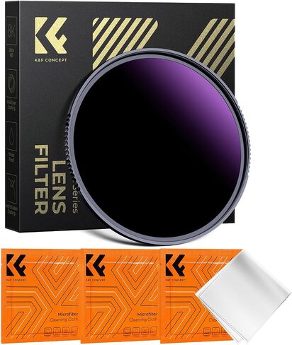 K&F CONCEPT 62mm ND1000000(20 Stops) ND Lens Filter with 28 Multi-Coated | High Definition Waterproof Scratch-Resistant Fixed Neutral Density Camera Lens Filter (Nano X Series) FN707 in Kuwait
