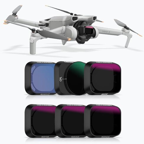 Mini 5 Pro ND/PL Filters - 4 Pack (CPL,ND8/PL,ND32/PL,ND128/PL) | ND Filter Set Compatible with DJI Mini 5 Pro Accessories, Polarized Filters for Glare Reduction and Exposure Control in Kuwait