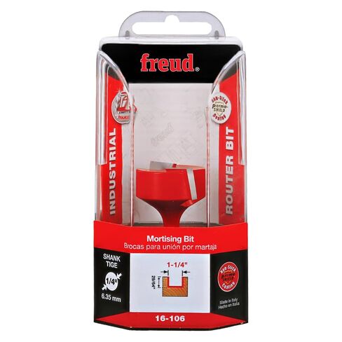 Freud Spoilboard Surfacing & Mortising Bit - Ideal for CNC, Handheld, and Table Routers - 1-1/4" Diameter, 1/4" Shank, 18,000 Max RPM - 16-106 in Kuwait