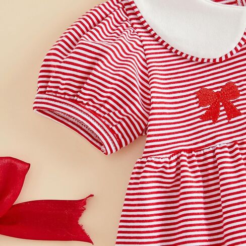 Balaflyie Little Girl Collar Dress/Bubble Romper Sister Matching Outfit | Toddler Girl Football Collar Dresses, Baby Peter Pan Collar Romper, Big Sister Dress&Little Sister Romper for Football in Kuwait