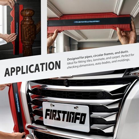 FIRSTINFO Metal-LOCK-Powerful-Magnet -Attached 20 inch (508mm) Lockable & Twin Scale Widen Profile Contour Shape Duplicator Gauge Convenient for Magnetic Attraction | Widen Profile Precisely Copy Irregular Shape Duplicator with Twin Scale, Convenient for  in Kuwait
