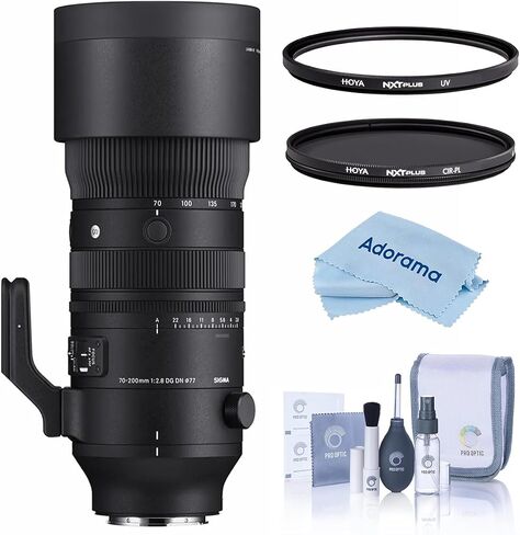 Sigma 70-200mm f/2.8 DG DN OS Sports Lens for L Mount, Bundle with Hoya 77mm UV and CPL Filters in Kuwait