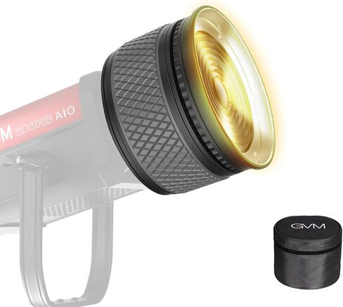 GVM F40 Fresnel Spotlight Concentrator with Bowens Mount, 10-40° Variable Beam Angle Adjustable for GVM SD200B/SD300B/SD80D & PR150 LED Video Light, 550%-950% Brighter for Video Studio Film Lighting in Kuwait