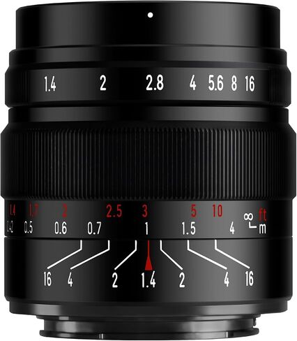 Brightin Star 50mm F0.95 f/0.95 APS-C Mirrorless Camera Lens for Canon EF-M Mount M1 M2 M3 M5 M50 Mark II, Manual Focus Lens for Portrait Night Photography(Black) in Kuwait