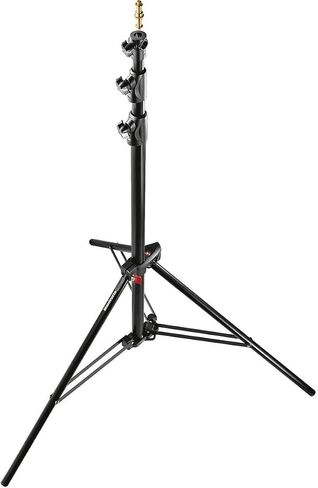 Manfrotto 1004BAC 144" Air Cushioned Aluminum Master Light Stand with 4 Sections & 3 Risers, Black | 144-inch air cushioned stand with 20lb load capacity and QSS for photography, filmmaking and lighting in Kuwait