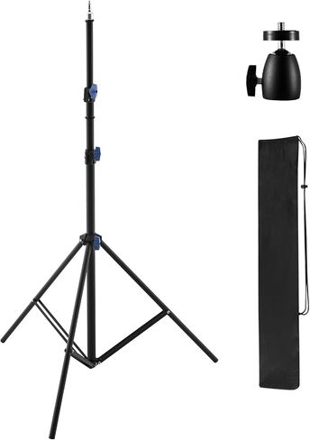 Light Stand Photography with 360° Ball Head, 10ft/305cm Adjustable Photography Tripod Stand, 1/4" Screw Professional Lighting Stand for Camera, Softbox, Strobe Light, Flash and Video Lighting in Kuwait