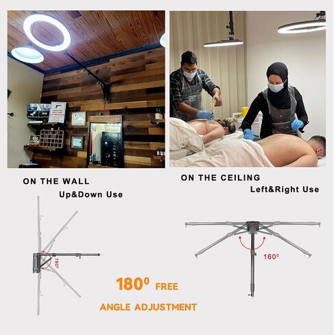 Ring Light Wall Mount 43.3inch/110cm, Ring Light Mount Support 180°Flexible Rotation for Studio Video Light, Monolight, Photography, Softbox, Reflector (43.3) in Kuwait