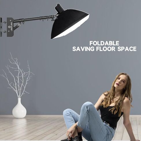 Ring Light Wall Mount 43.3inch/110cm, Ring Light Mount Support 180°Flexible Rotation for Studio Video Light, Monolight, Photography, Softbox, Reflector (43.3) in Kuwait