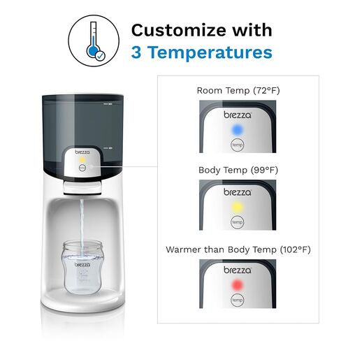 Baby Brezza Instant Baby Bottle Maker with 3 Temperature Settings for Formula Warming, 50oz Tank Capacity, 24/7 Warm Water Dispenser, Electric Kettle Alternative in Kuwait