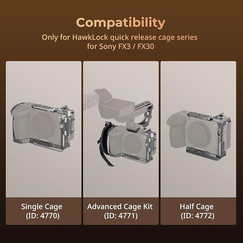 SMALLRIG USB-C & Multi Cable Clamp, Design for Sony FX3 / FX30 HawkLock Quick Release Cage 4770/4771 / 4772-4829 in Kuwait