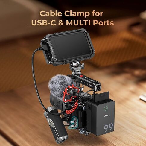 SMALLRIG USB-C & Multi Cable Clamp, Design for Sony FX3 / FX30 HawkLock Quick Release Cage 4770/4771 / 4772-4829 in Kuwait