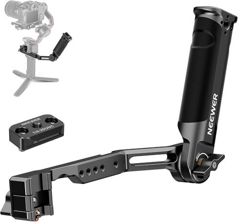 NEEWER Dual Handgrip Compatible with DJI RS5 RS4 RS4 Pro RS3 RS3 Pro RS2 RSC2 Ronin S SC Gimbal, Dual Handle Kit with 2 Mini NATO Rails, Quick Release NATO Clamps, 1/4" & 3/8" Threads, GA006 in Kuwait