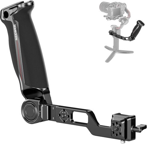 NEEWER Dual Handgrip Compatible with DJI RS5 RS4 RS4 Pro RS3 RS3 Pro RS2 RSC2 Ronin S SC Gimbal, Dual Handle Kit with 2 Mini NATO Rails, Quick Release NATO Clamps, 1/4" & 3/8" Threads, GA006 in Kuwait