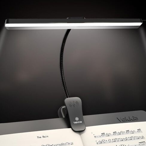 Vekkia Professional 88 LED Rechargeable Music Stand Light | Foldable Clip-on Lamp/Eye-Protective/5 Brightness & 3 Color Temp Adjustments/for Piano, Reading in Kuwait