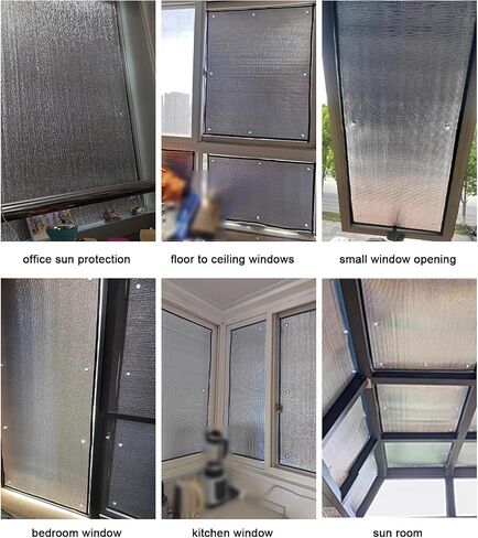 Thermal Insulation Reflective Film,Privacy Film for Glass Windows,Heat Control Window Tint(30x170cm/12''x67'') in Kuwait