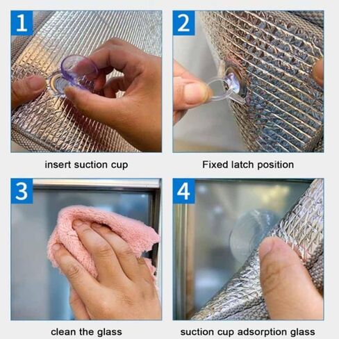 Aluminium Insulation Foil,Window Film Heat Reflector,Blackout Window Cover,No Glue NO Stick(Black,130x100cm/51.2x39.4in) in Kuwait