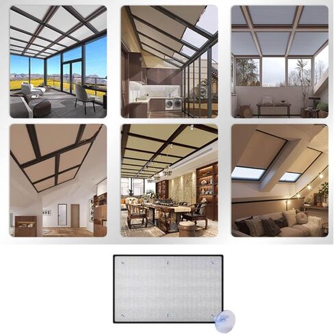 Thickened Edge Design,Double Aluminium Insulation Foil,Removable/with Suction Cups(Black,160x100cm/63x39.4in) in Kuwait
