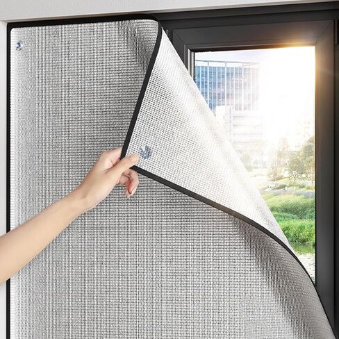 Aluminum Foil Thermal Insulation Reflective Window Film,Privacy Film for Glass Windows,Heat Control Window Tint Film(35x50cm/13.8''x20'') in Kuwait