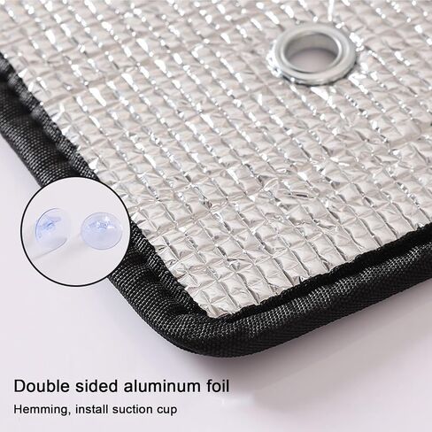 Aluminum Foil Thermal Insulation Reflective Window Film,Privacy Film for Glass Windows,Heat Control Window Tint Film(35x50cm/13.8''x20'') in Kuwait